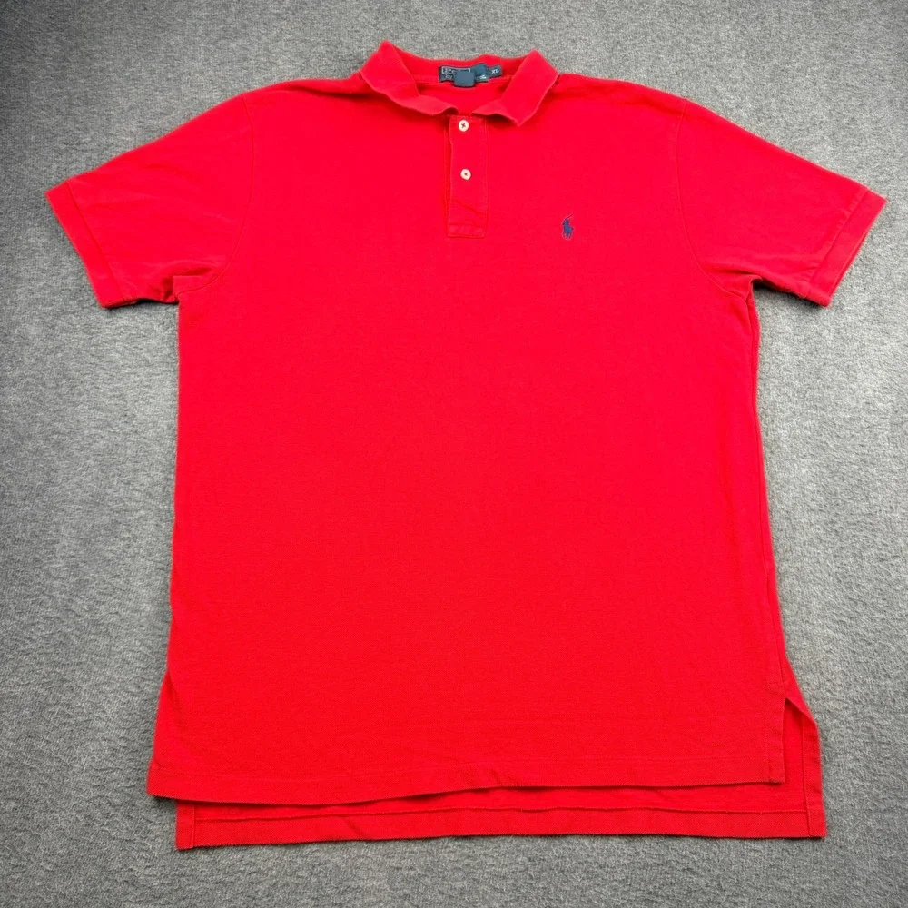 Polo Ralph Lauren Men's Size XL Classic Fit Mesh Polo Collared Shirt Red